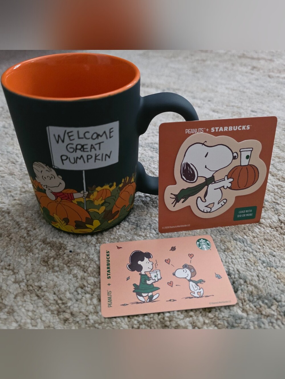 Peanuts Pumpkin Mug & Gift Cards